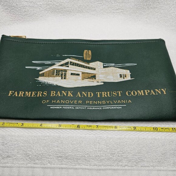 Deposit Bag Money Pouch Zipper Farmers Bank and Trust Company Hanover PA FDIC - Picture 2 of 5